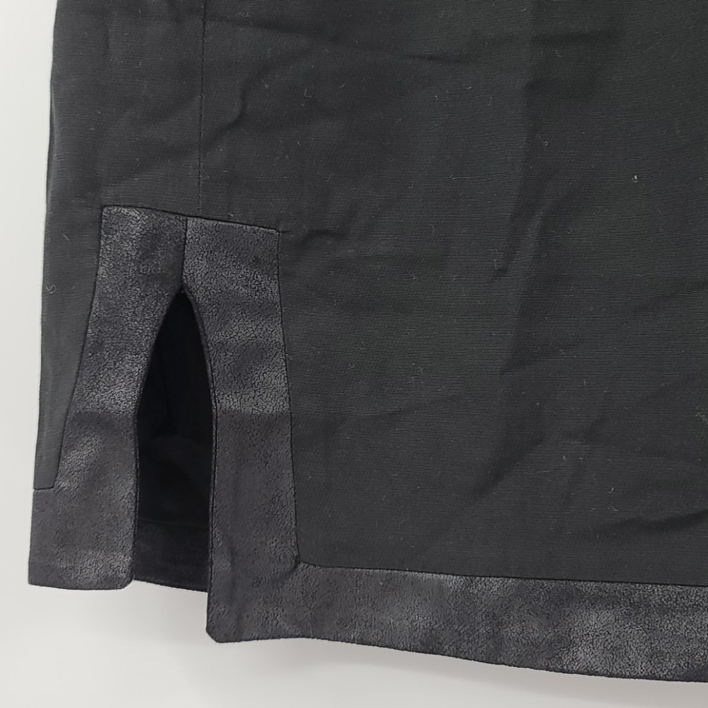 Kookai black faux leather trim pencil mini skirt - Picture 3 of 6